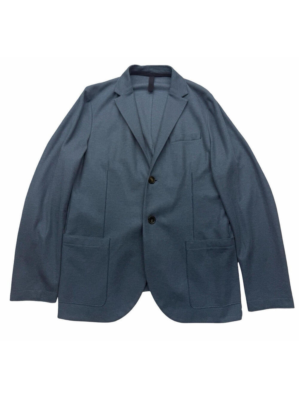 Harris Wharf London Honeycomb Blazer Loro Piana Cotton Blue Size IT 54 | US 44